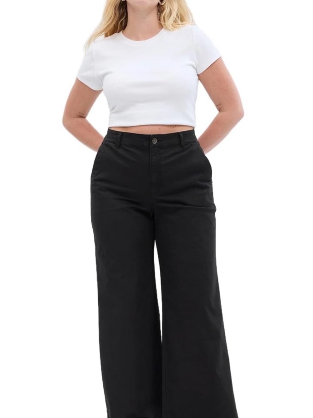 GAP Black High-Rise Wide Leg Pants